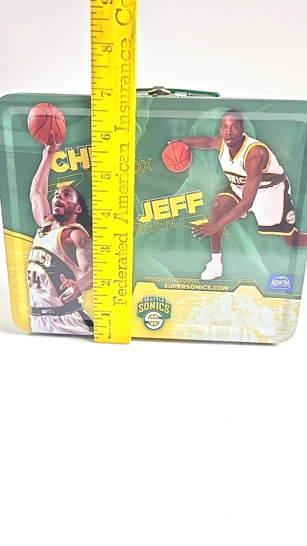 Seattle Supersonics Nba Metal Lunch Box Tin Luke Ridnour Jeff Green Chris Wilcox Earl Watson - 4