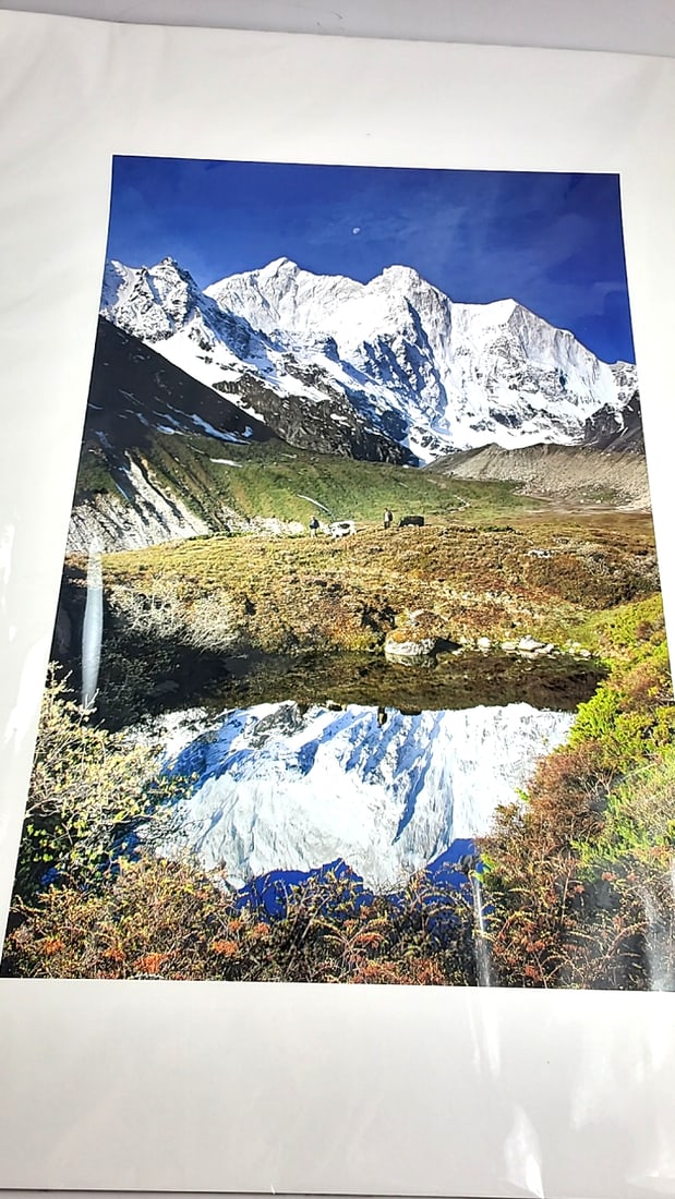 Snow-capped Mountain Lake Reflection Landscape Photo Print - 3