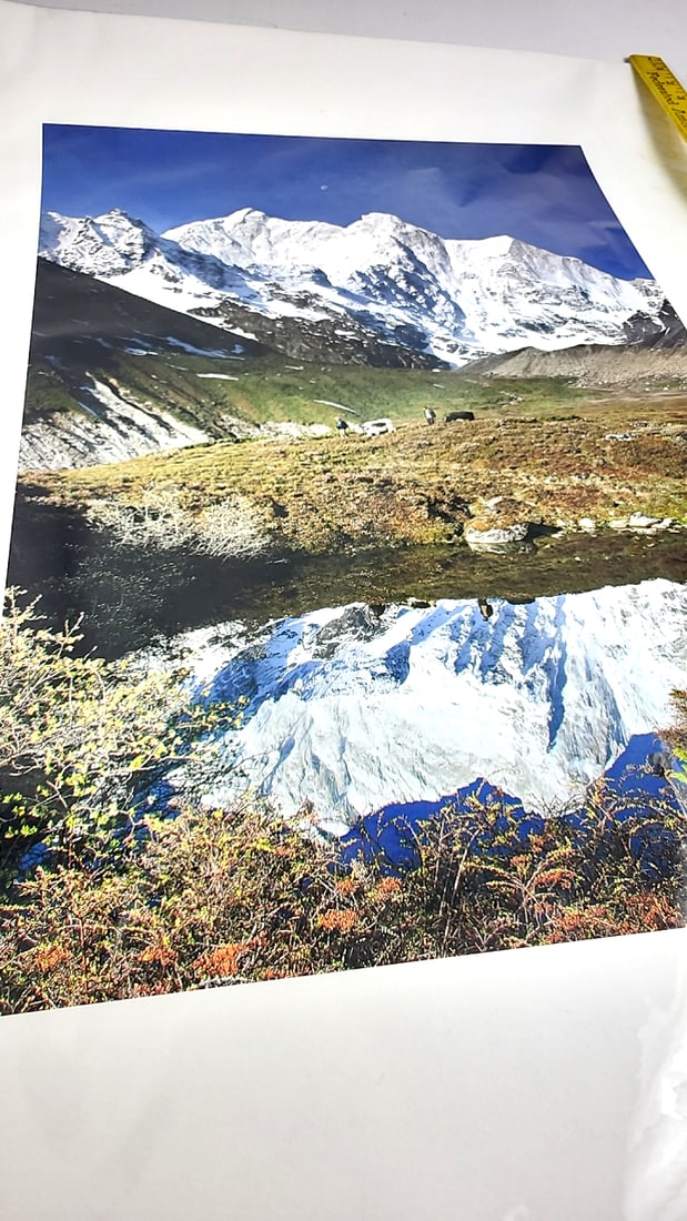 Snow-capped Mountain Lake Reflection Landscape Photo Print - 7