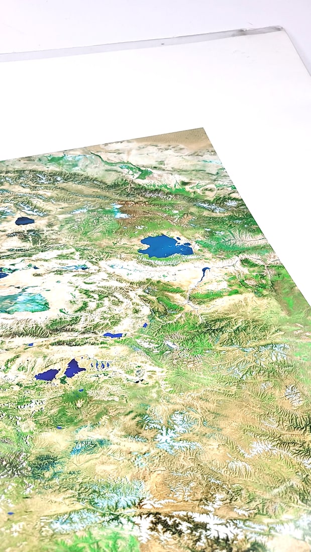 Future Generations Tibet & Its Nature Preserves As Seen From Space Satellite Map Poster - 5