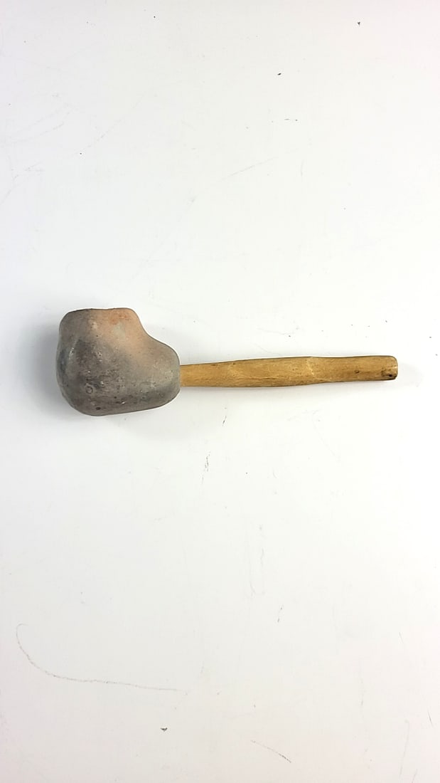 Clay Tobacco Pipe With Wooden Stem, Approx. 6 In - 2
