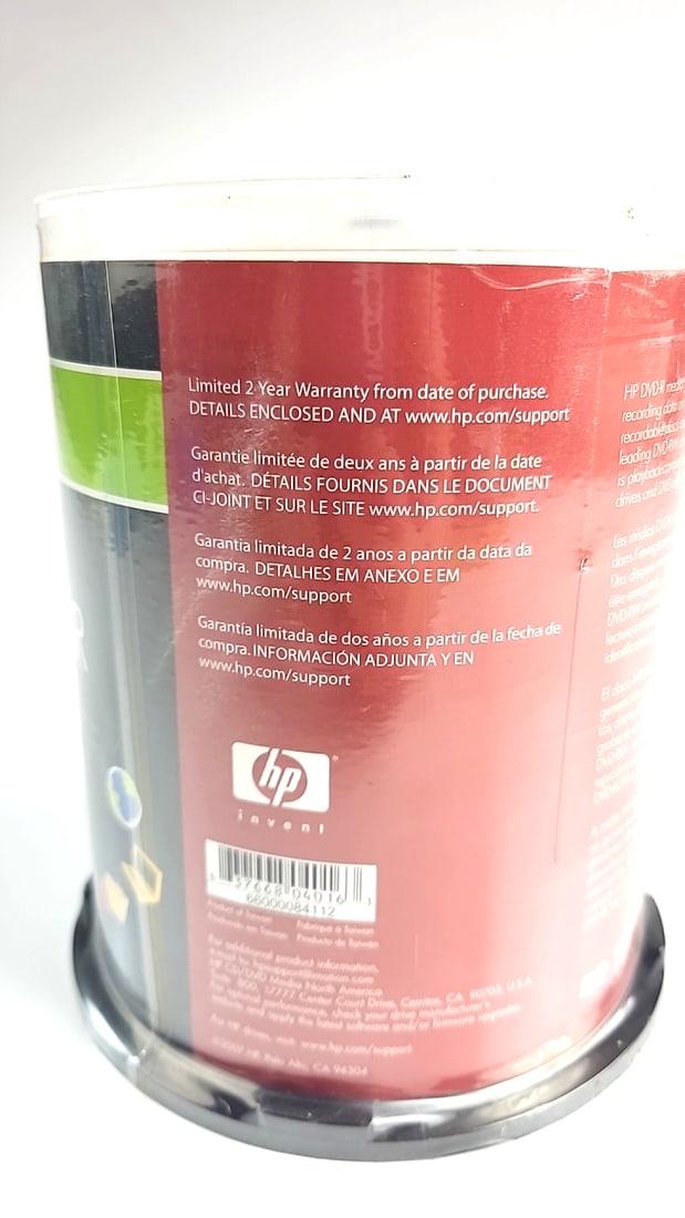 Hp Dvd-r 16x 4.7gb 120 Min 100-pack Spindle - 5