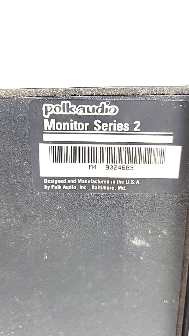 Polk Audio Monitor Series 2 Black Bookshelf Speakers Pair - 6