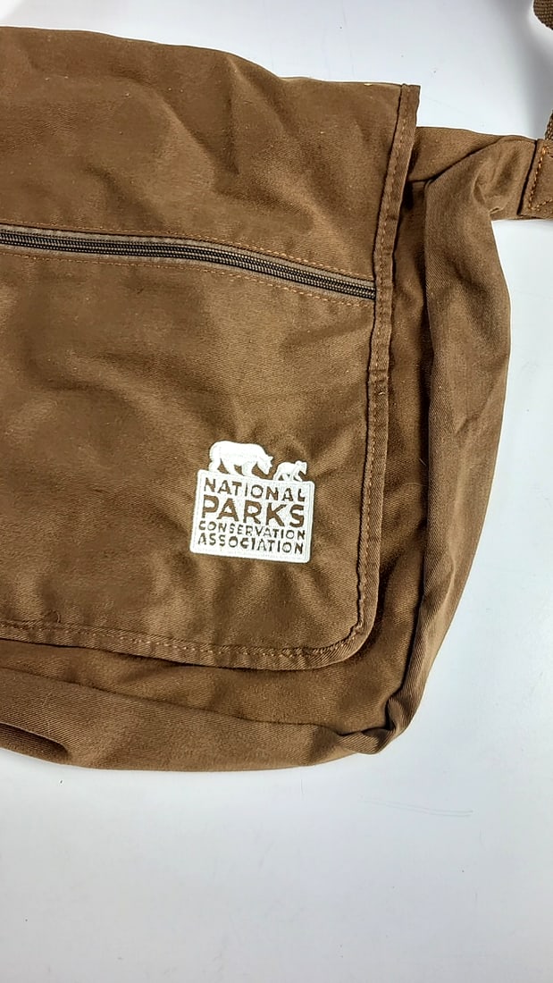 National Parks Conservation Association Brown Canvas Messenger Shoulder Bag - 2
