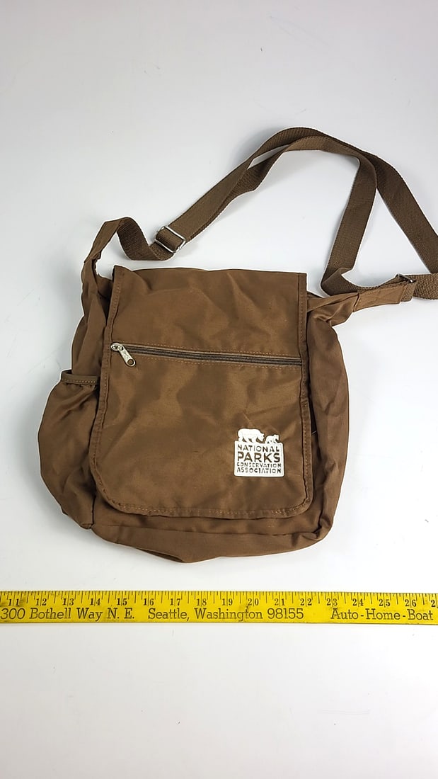 National Parks Conservation Association Brown Canvas Messenger Shoulder Bag - 5