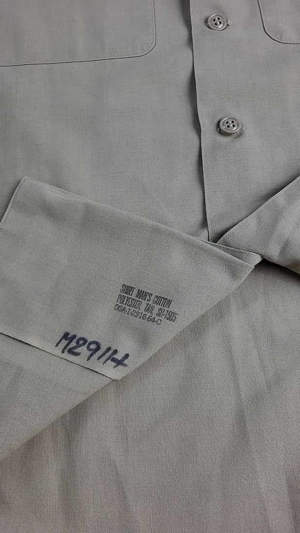 Vintage U.S. Military Khaki Uniform Shirt Pants Set 15.5 32x31 With Ribbons And Belt As Is - 3