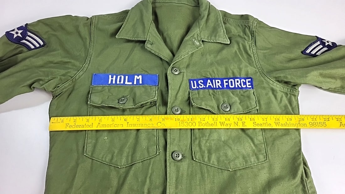 Vintage 1960s J.A. Rutter-rex U.S. Air Force Og-107 Cotton Sateen Shirt Patches - 7