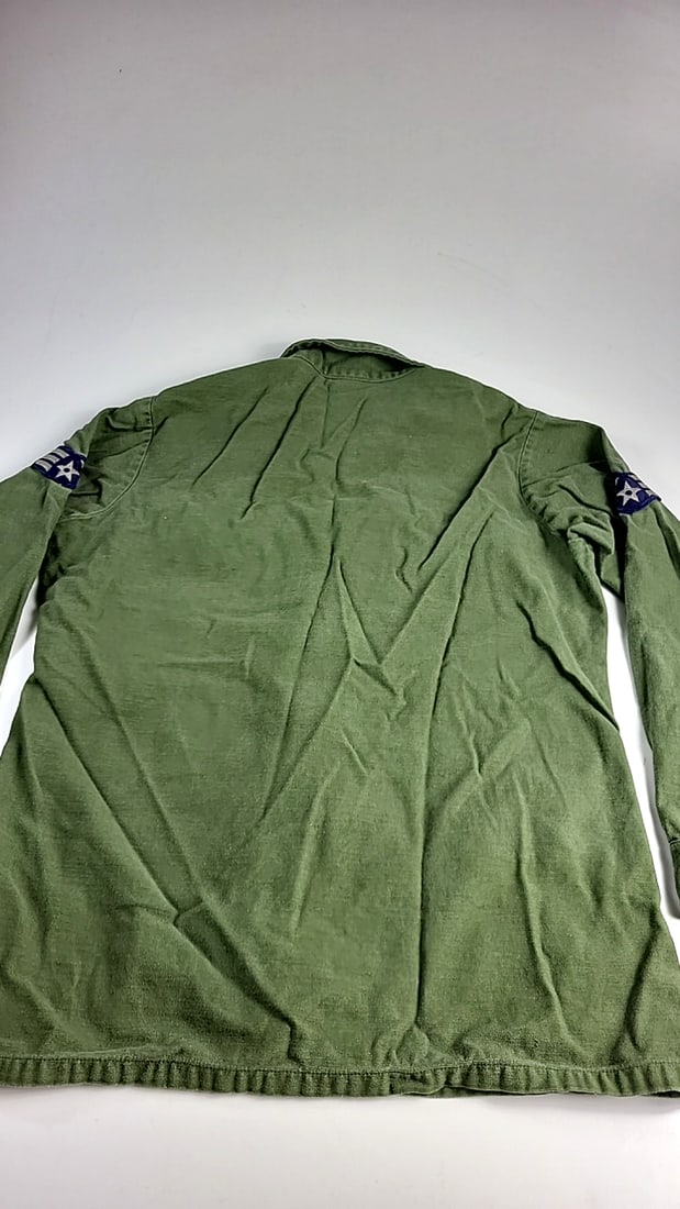 Vintage 1980s U.S. Air Force Og-107 Cotton Sateen Utility Shirt By Coastal Industries - 7