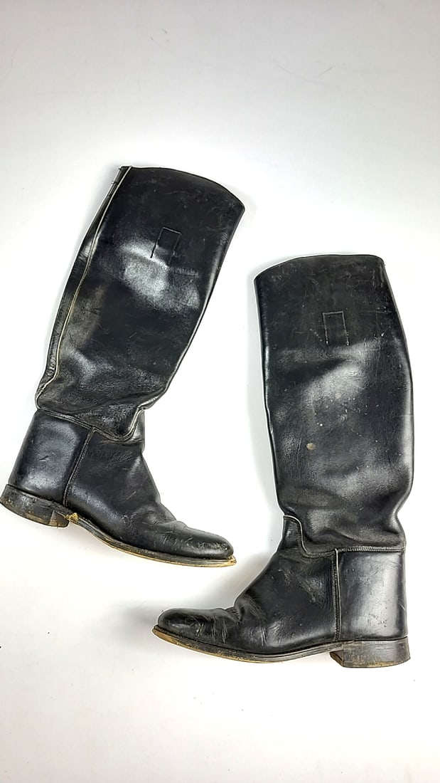 Marlborough Black Leather Knee-high Riding Boots Made In England Size 5.5 B - 2