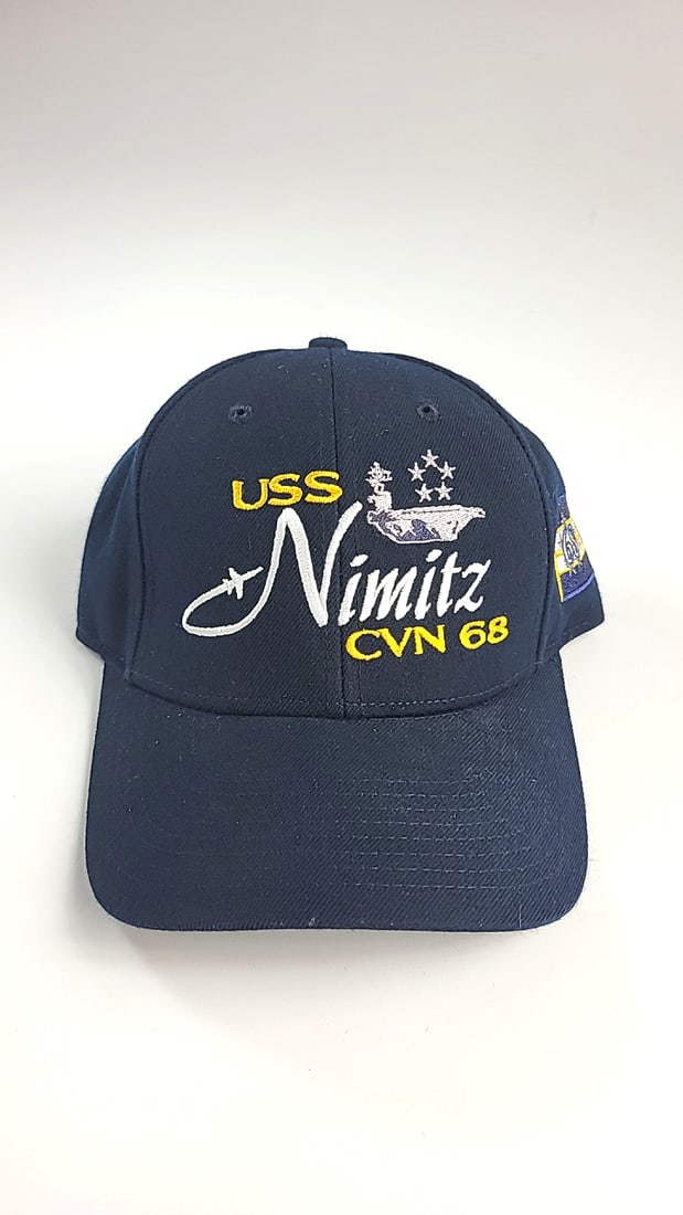The Corps Uss Nimitz Cvn 68 Navy Blue Baseball Cap Hat & Embroidered Patch - 2