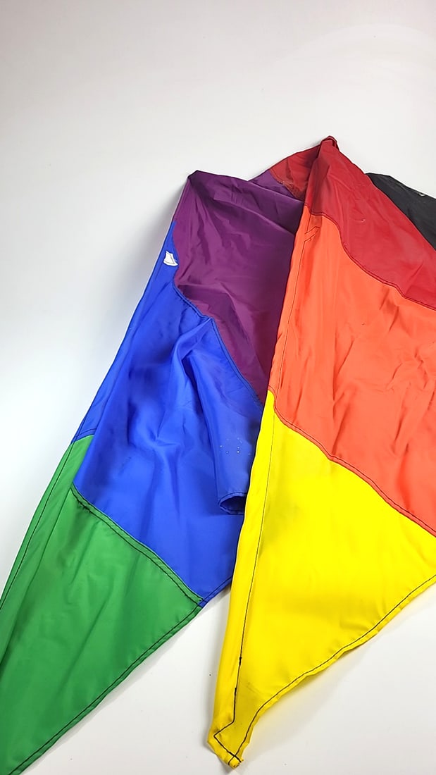 Multicolor Nylon Canopy Fabric Rainbow Panels With Grommet Tabs - 2