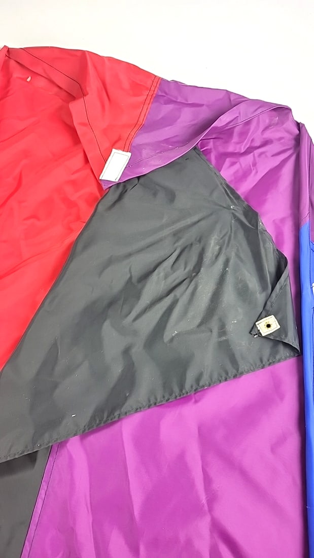 Multicolor Nylon Canopy Fabric Rainbow Panels With Grommet Tabs - 7