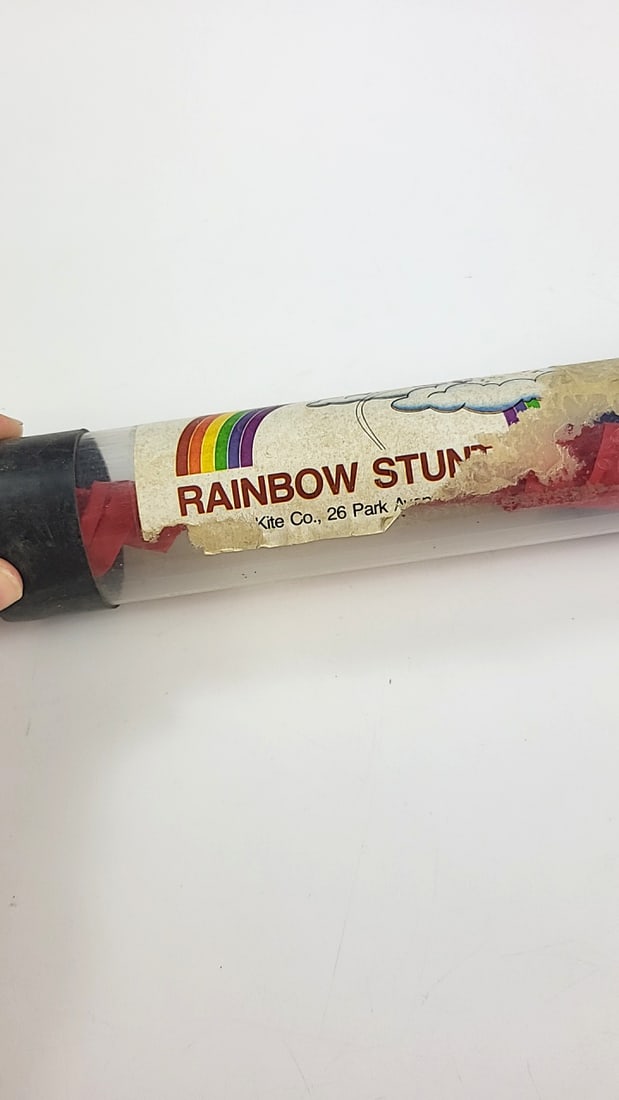 Rainbow Stunt Kite In Clear Plastic Storage Tube, Red/blue - 2