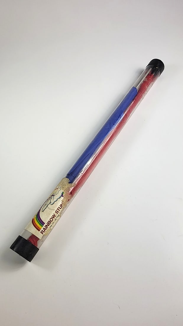 Rainbow Stunt Kite In Clear Plastic Storage Tube, Red/blue - 3