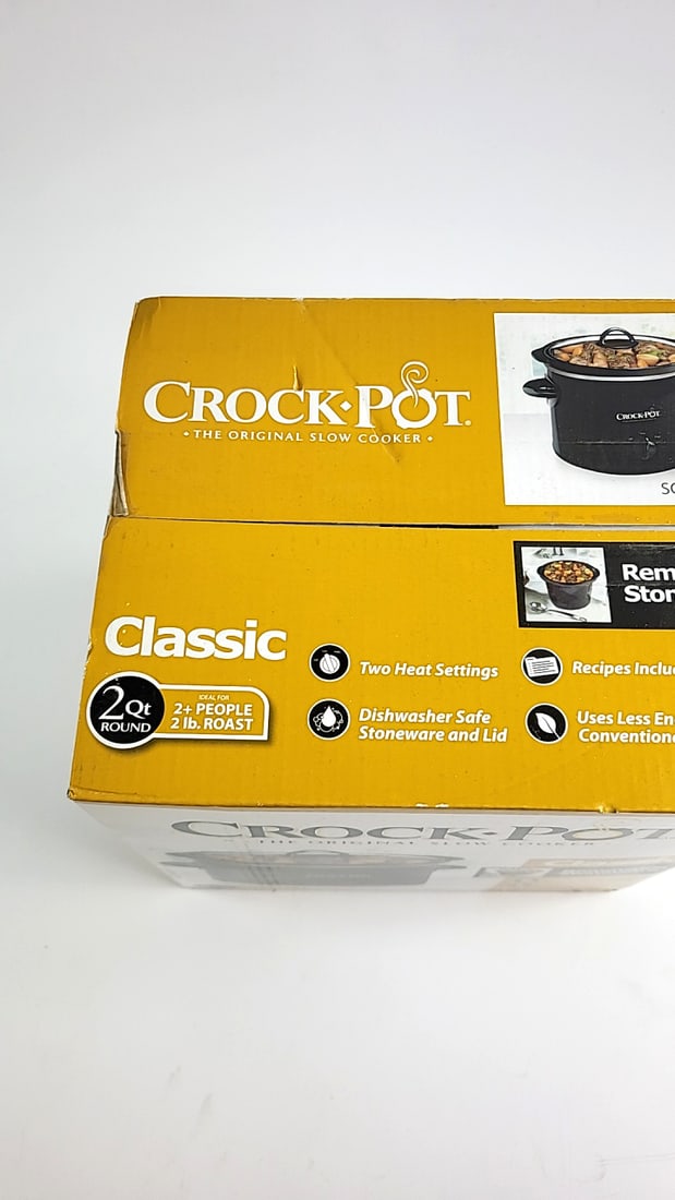Sealed Crock-pot Classic Scr200-b 2 Qt Round Slow Cooker Black Removable Stoneware - 5