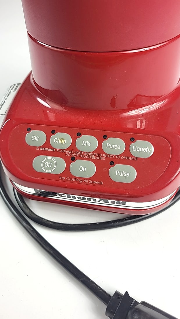 Kitchenaid Red 5-speed Blender With Glass Jar, Ice Crushing All Speeds - 3