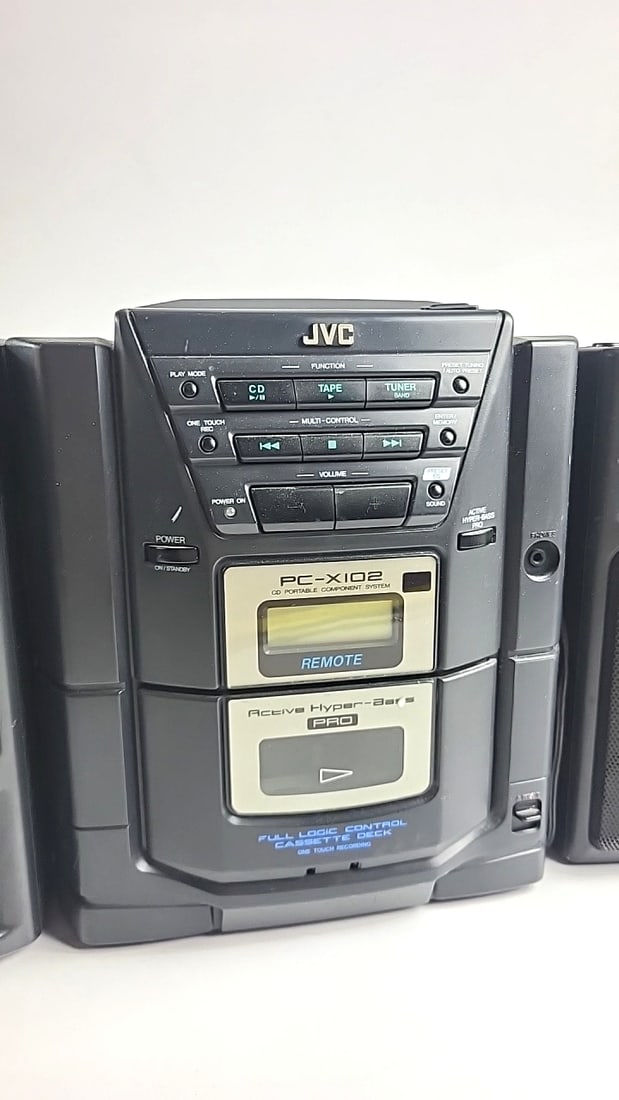 Jvc Pc-x102 Cd Portable Component System Boombox With Speakers Cassette Deck - 2