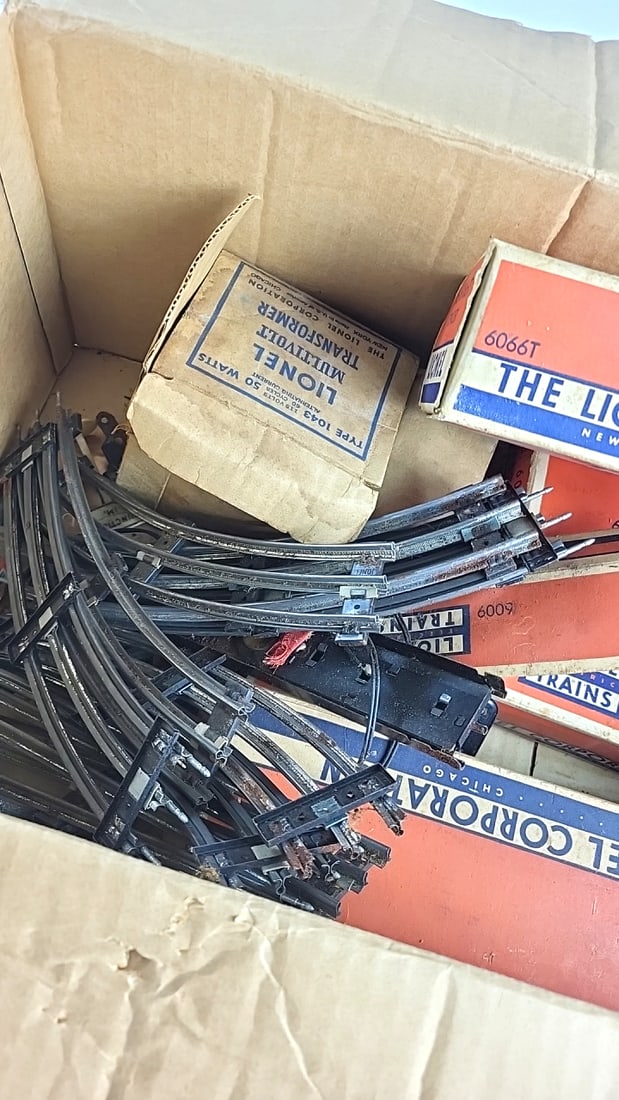 Lionel Train Lot With Track, Type 1043 Transformer, 6066t, 6009 Boxes, Smoke Pellets - 2