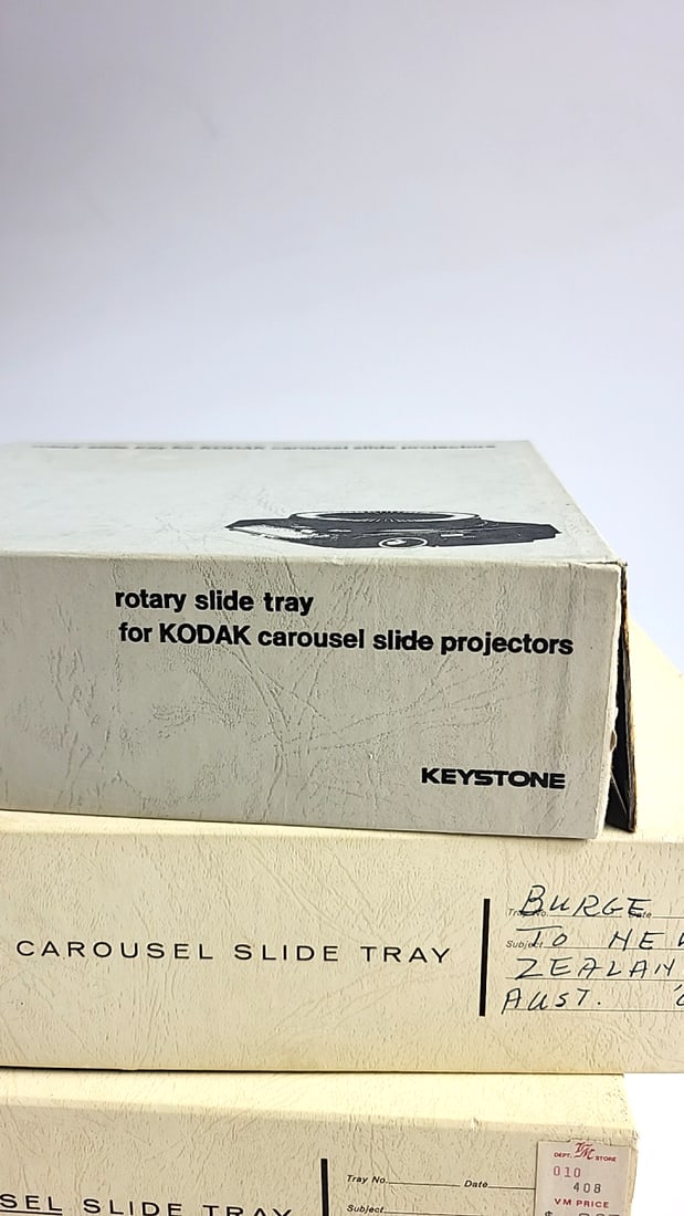 Lot Of 3 Kodak Carousel Compatible 80-slide Trays By Kodak And Keystone With 35mm Slides - 2