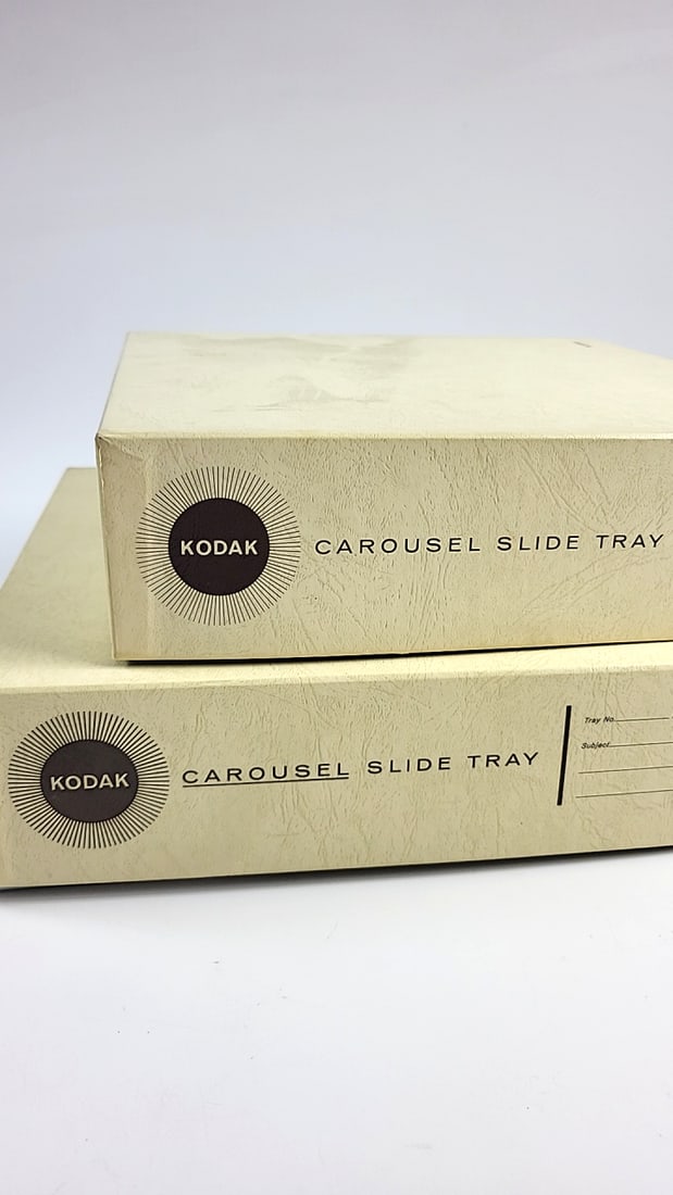 Lot Of 3 Kodak Carousel Compatible 80-slide Trays By Kodak And Keystone With 35mm Slides - 3