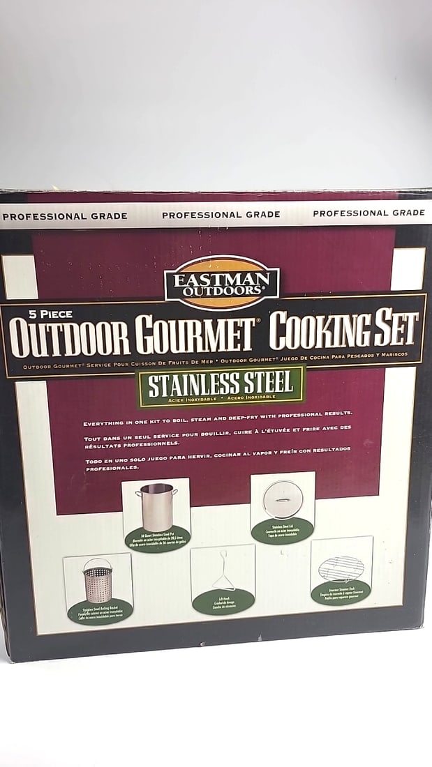 Eastman Outdoors 5 Piece Outdoor Gourmet Stainless Steel Cooking Set - 7