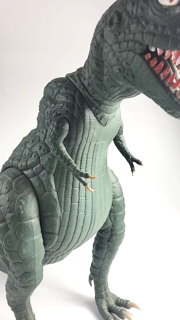 Green Gray Tyrannosaurus Rex Dinosaur Action Figure Toy - 3