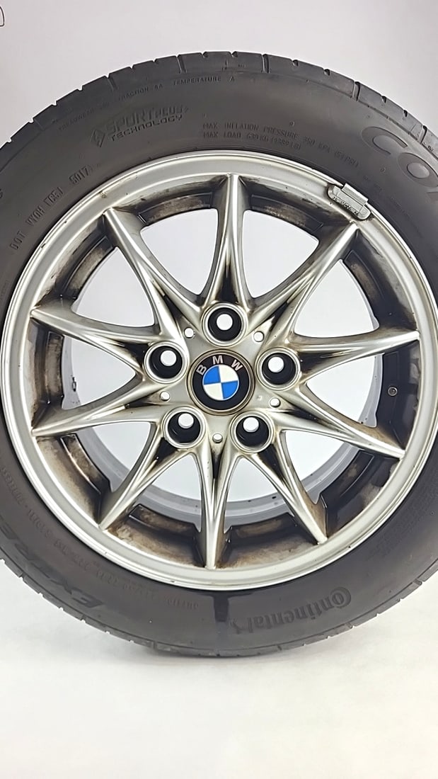 Bmw 16 In 75 Mc-zn 21 Silver Multi-spoke Alloy Rim And Continental Wheel 22550 Zr16 Tire - 4