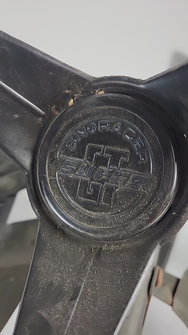 Vintage Gt Sno-racer Black Steering Wheel Snow Sled - 2