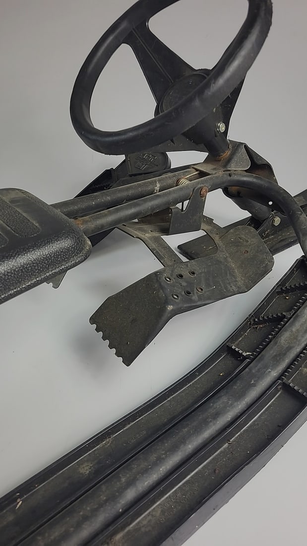 Vintage Gt Sno-racer Black Steering Wheel Snow Sled - 4