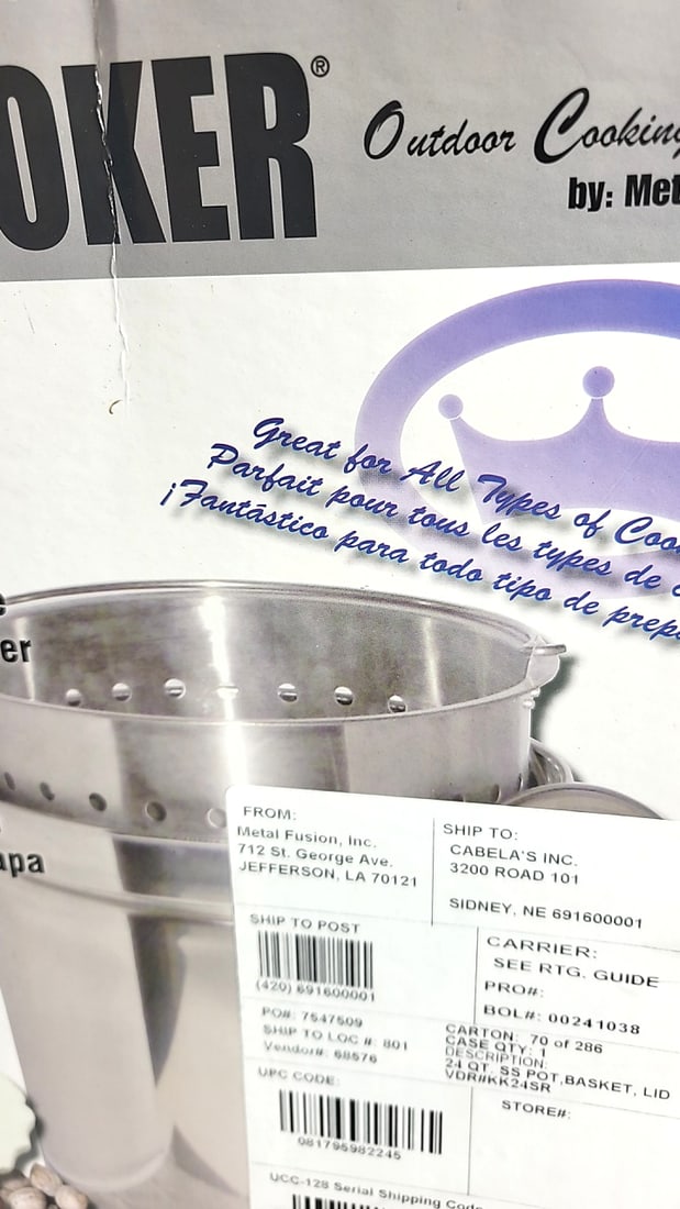 King Kooker Kk 24 Sr 24 Qt Stainless Steel Boiling Pot With Steamer Rim, Lid & Basket - 3