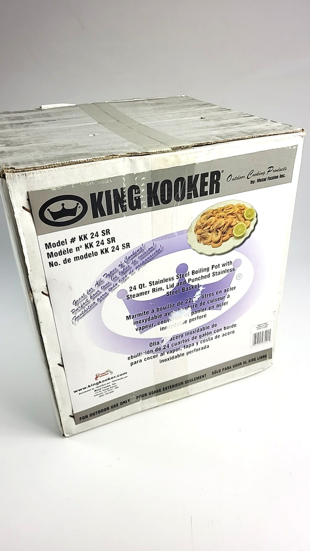 King Kooker Kk 24 Sr 24 Qt Stainless Steel Boiling Pot With Steamer Rim, Lid & Basket - 4