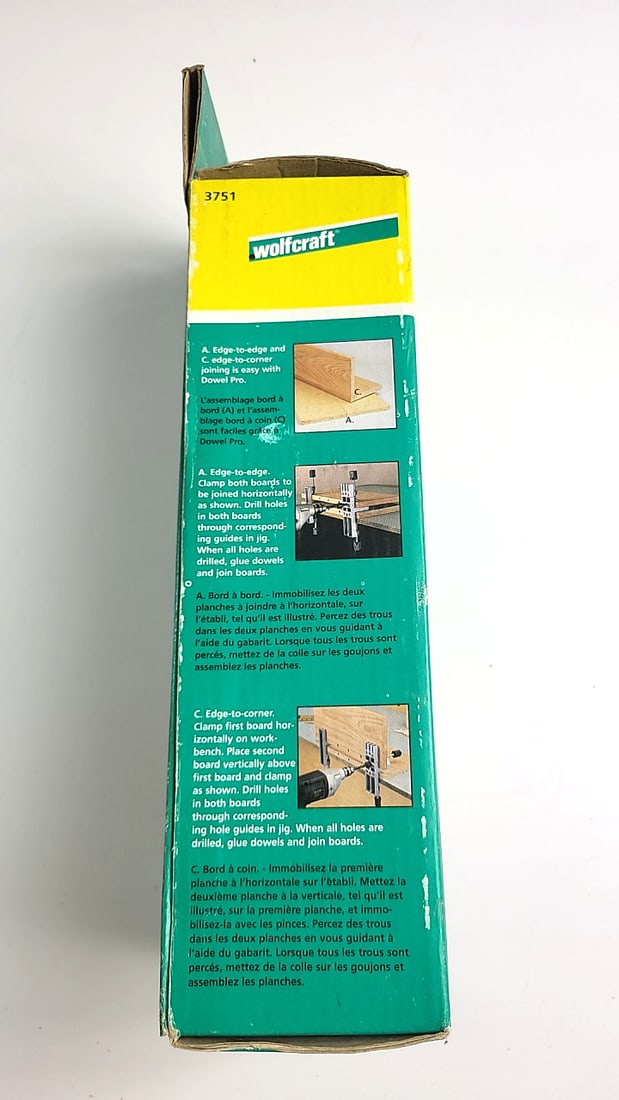 Wolfcraft 3751 Dowel Pro Kit Universal Dowel Jig Set With Clamps, Pins & Depth Collars - 7