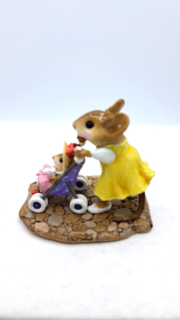 Wff Mp-03 Doll Stroller Mouse Mother With Baby Stroller - 4