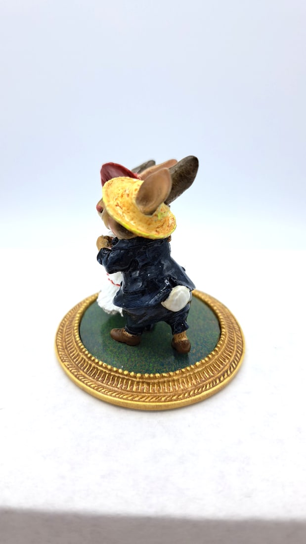 Wff Mu-03 Rabbits Dancing La Renoir Rabbit Figurine - 6