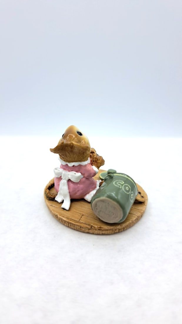 Wff M-209 Caught In The Act Mouse Figurine Pink Dress Green Cookie Jar - 4