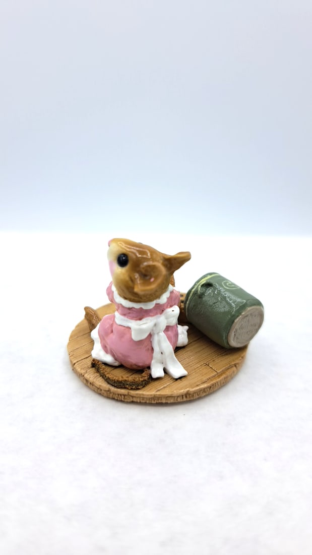Wff M-209 Caught In The Act Mouse Figurine Pink Dress Green Cookie Jar - 5