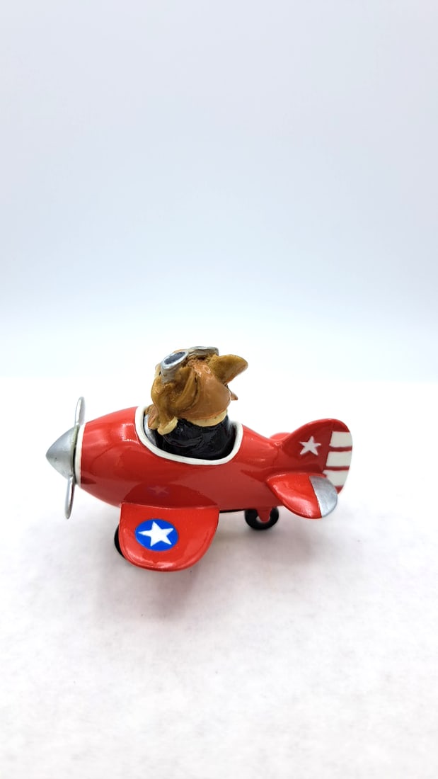 Wff M-309 Pedal Plane Mouse In Red Airplane Figurine - 4