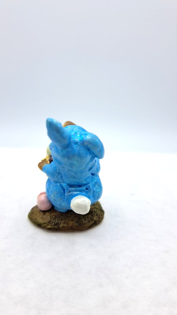 Wff M-082 Easter Bunny Mouse Blue Bunny Suit Basket Eggs - 4