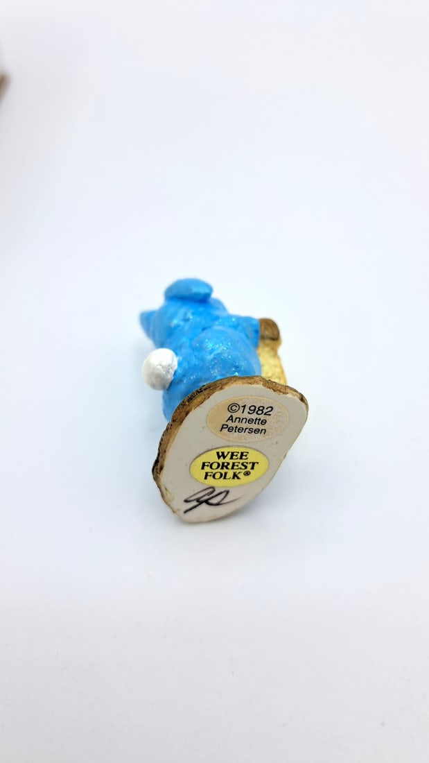 Wff M-082 Easter Bunny Mouse Blue Bunny Suit Basket Eggs - 7