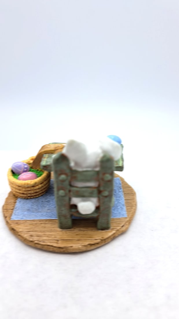 Wff M-175 Mousies Egg Factory Mouse Figurine Cream Bunny Costume Green Table - 5