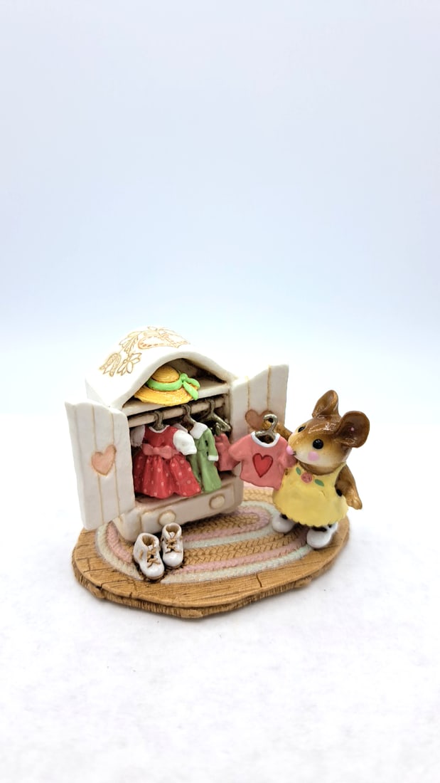 Wee Forest Folk M-257 Molly's Choice Mouse Yellow Dress Heart Shirt Limited Edition - 2