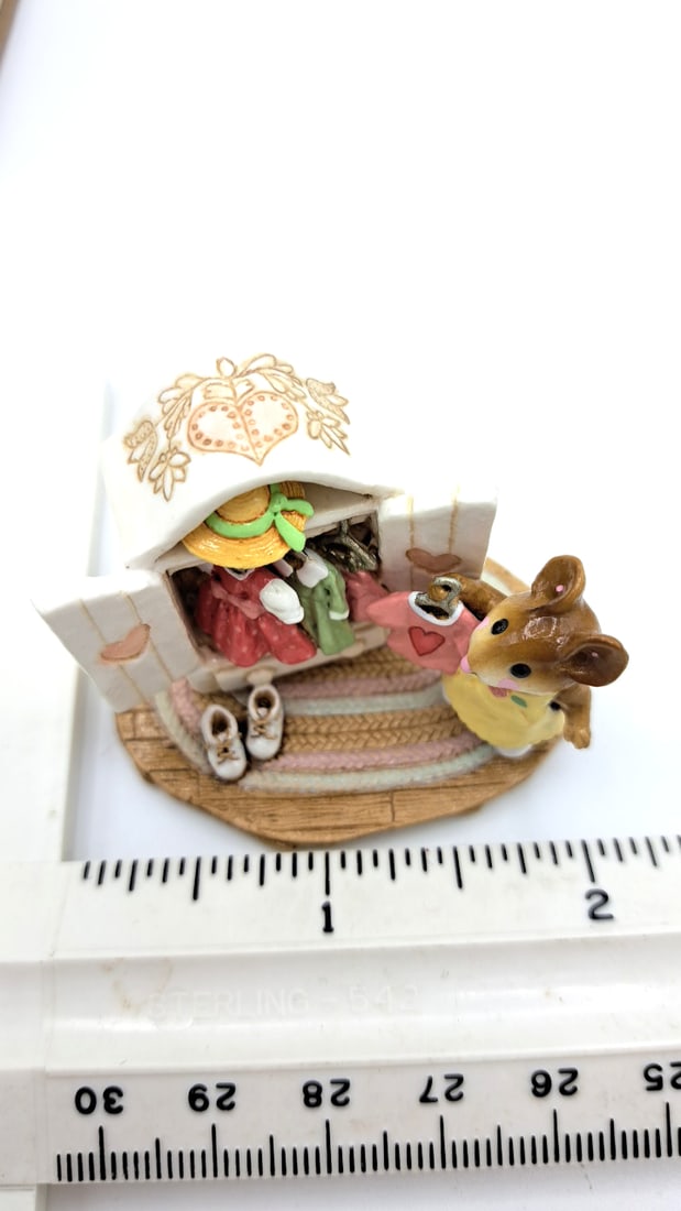 Wee Forest Folk M-257 Molly's Choice Mouse Yellow Dress Heart Shirt Limited Edition - 7
