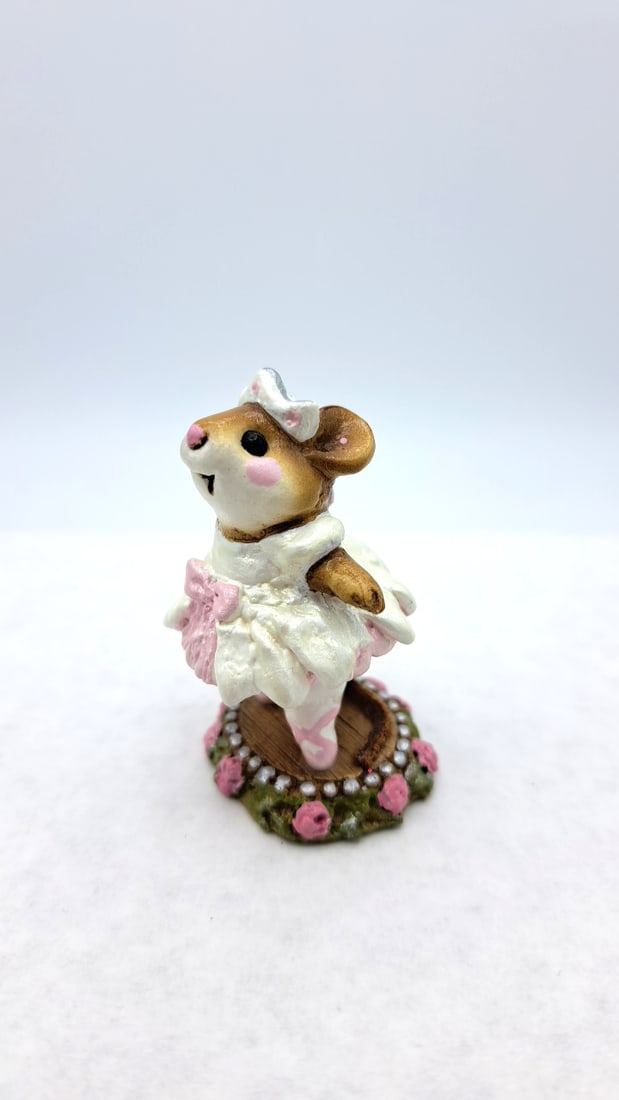 Wff M-162 Prima Ballerina Mouse Figurine Pink Under White Dress - 3