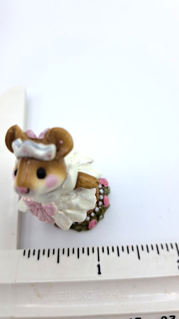 Wff M-162 Prima Ballerina Mouse Figurine Pink Under White Dress - 8