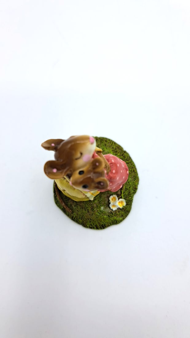 Wff M-229b Her Big Hug Mouse Figurine Mom Yellow Dress Baby Girl Red Dress - 6