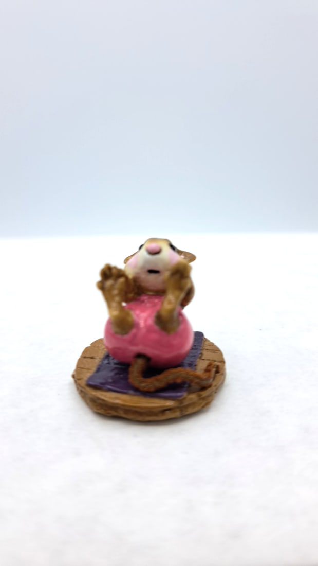 Wff M-260 Roly Poly Mouse Figurine Pink Romper Purple Mat - 5