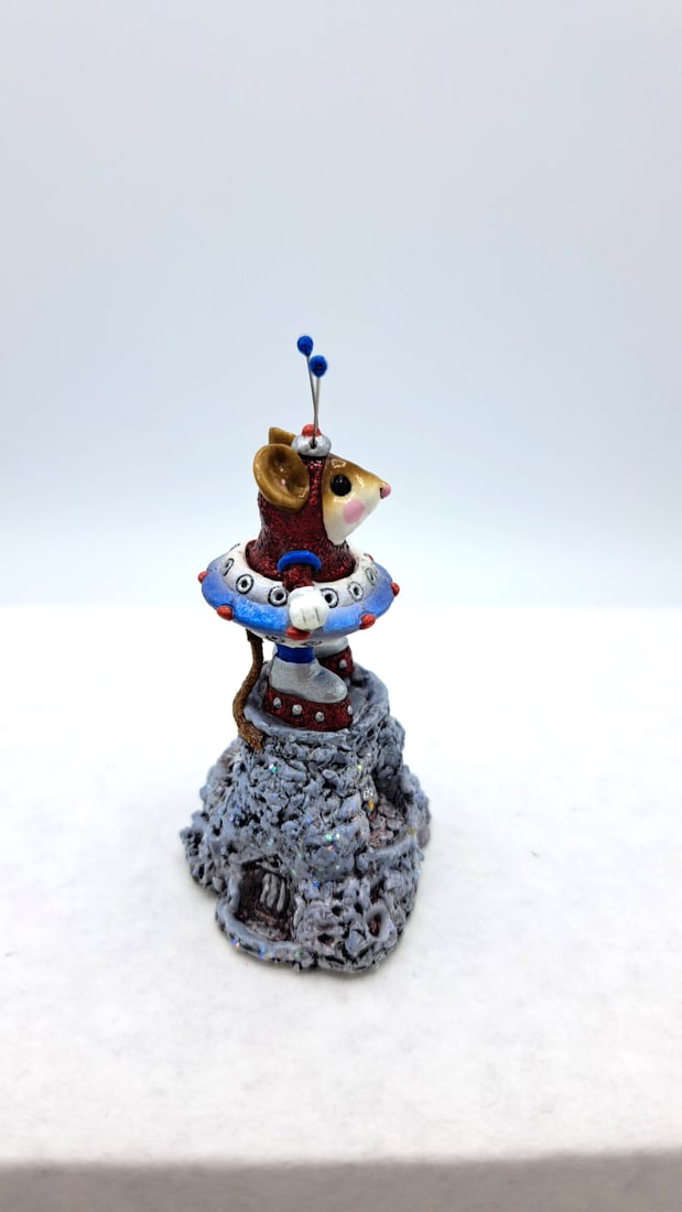 Wff Greetings 2003 Event Piece Ev-2003 Mouse Spaceship Figurine - 5