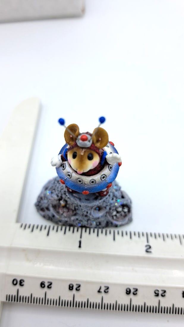 Wff Greetings 2003 Event Piece Ev-2003 Mouse Spaceship Figurine - 7