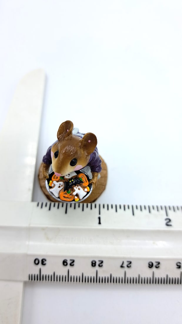 Wff M-246 Sugar Spice Ltd Ed Halloween Mouse Figurine Purple Dress - 8