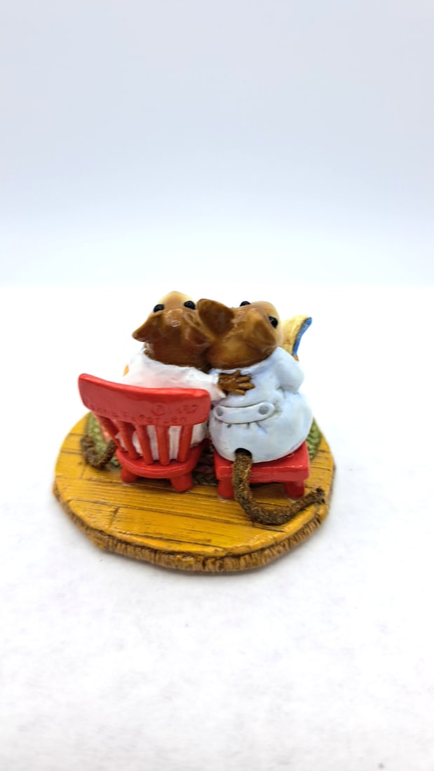Wff M-225 Scarey Stories 1997 Mouse Figurine With Pumpkin - 4